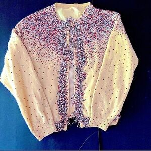 1960’s Beaded Tassels Cardigan Sweater Vintage